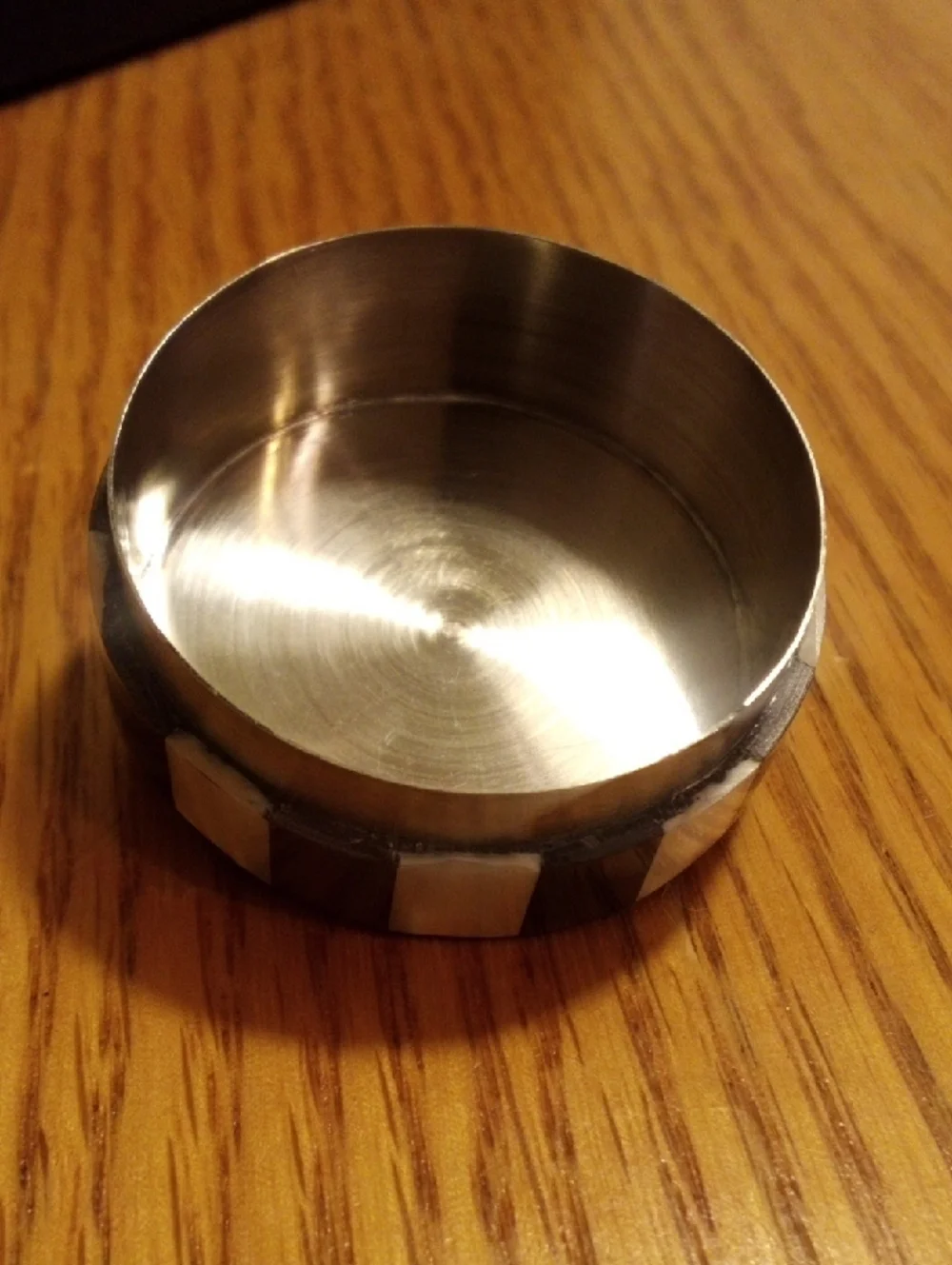 Black and White Checkered Stainless Steel Ring Box - Men Accessories